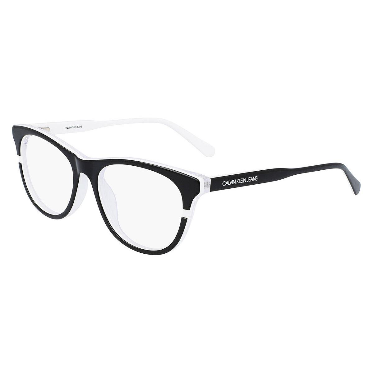 Calvin Klein CKJ20641 Eyeglasses Women Black/white Square 53mm - Frame: Black/White, Lens: Demo