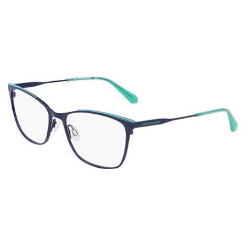 Calvin Klein CKJ21207 Eyeglasses Women Navy/pool Square 53mm