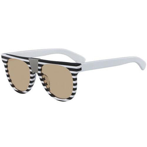 Calvin Klein Nyc Women`s Striped Flat-top Sunglasses CKNYC1851S Made in Italy