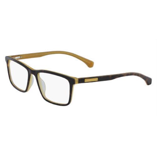 Calvin Klein CKJ301 Eyeglasses Men Honey Tortoise Rectangle 56mm