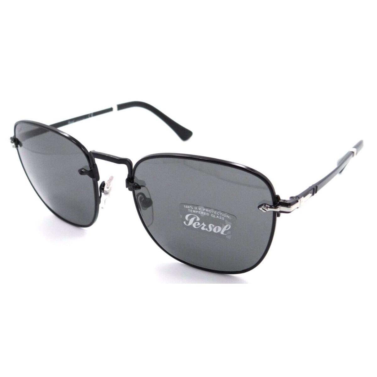 Persol Sunglasses PO 2490S 1078/B1 54-20-145 Black / Dark Grey Made in Italy