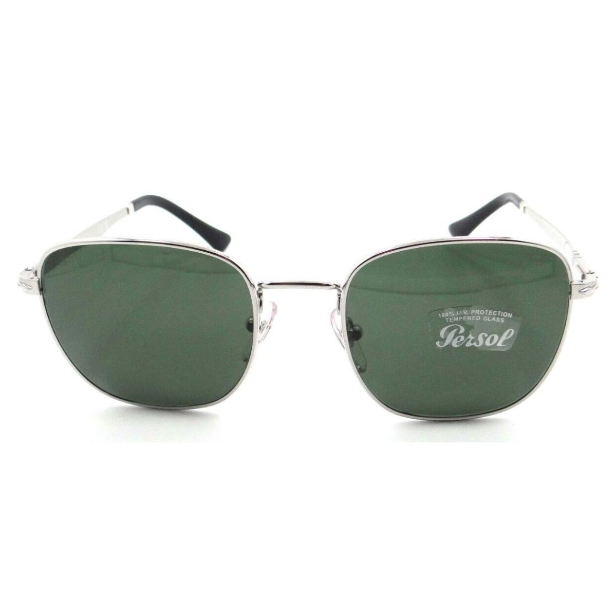 Persol Sunglasses PO 2497S 518/31 52-20-140 Silver / Green Made in Italy
