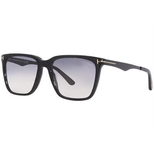 Tom Ford Garrett TF862 01B Sunglasses Men`s Black/smoke Gradient Lenses 54mm