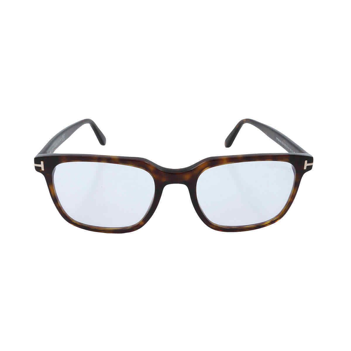 Tom Ford Blue Light Block Square Men`s Eyeglasses FT5818-B 052 53 FT5818-B 052