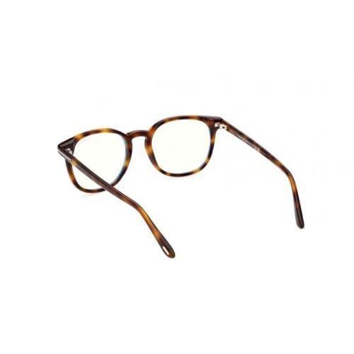 Tom Ford FT5819-B-053-52 Blonde Havana Blue Eyeglasses