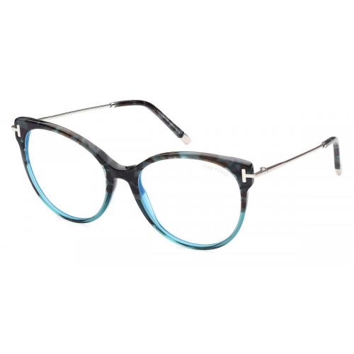 Tom Ford Women`s T-logo 54mm Teal Havana Opticals FT5770-B-056-54