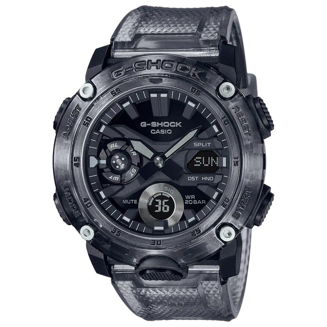 Casio Unisex G-shock Transparent Gray Ana-digi 47mm Watch GA2000SKE-8A