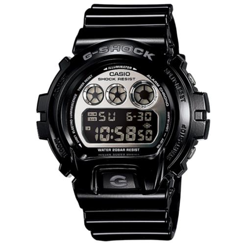 Casio G-shock INT-DW-6900NB-1DR Silver Mirror Digital Dial Men`s Sports Watch - Dial: Black, Band: Black