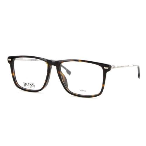 Hugo Boss Rectangle Eyeglasses Boss 0931 c.086 Shiny Dark Havana Tortoise 54mm