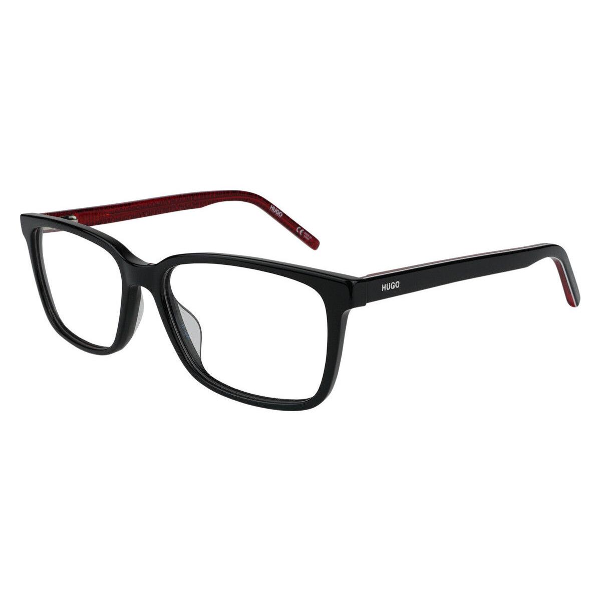 Hugo Boss 1010 Eyeglasses Men 0OIT Black Redgd Rectangle 54mm