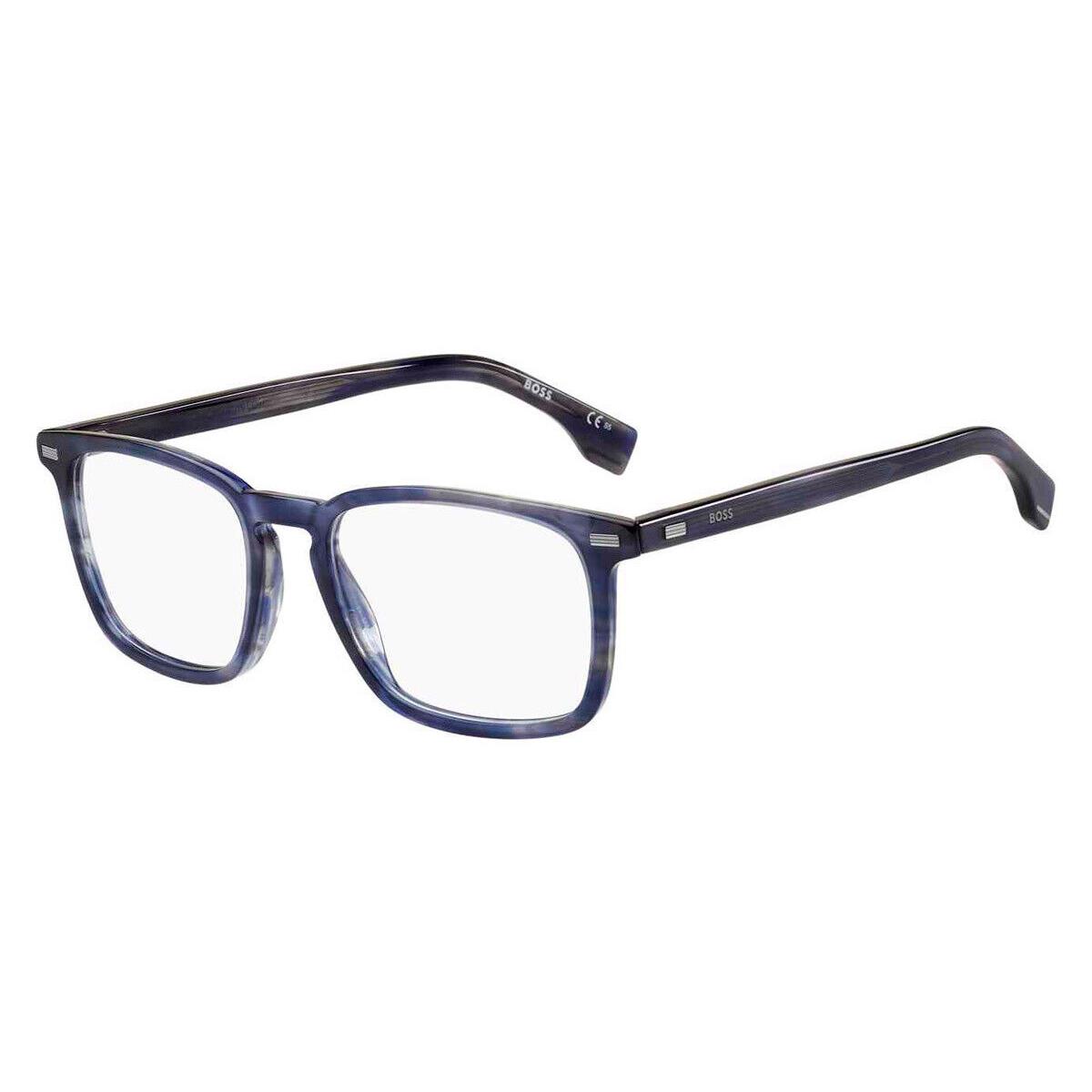 Hugo Boss 1368 Eyeglasses Men Blue Havana Square 53mm