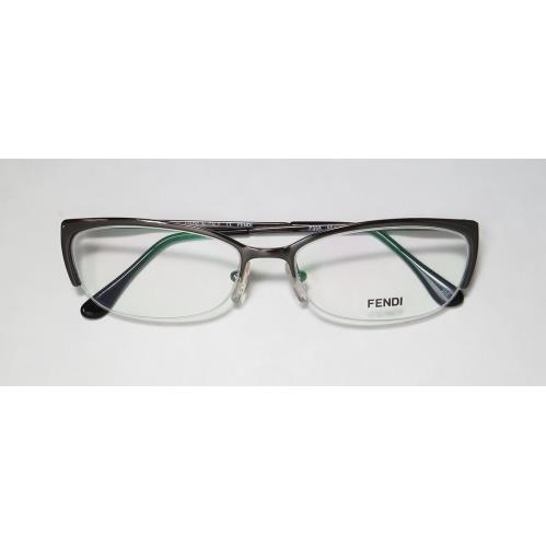 Fendi 995 Eyewear Metal Plastic Black Italy Half-rim 033 Cat Eye Womens