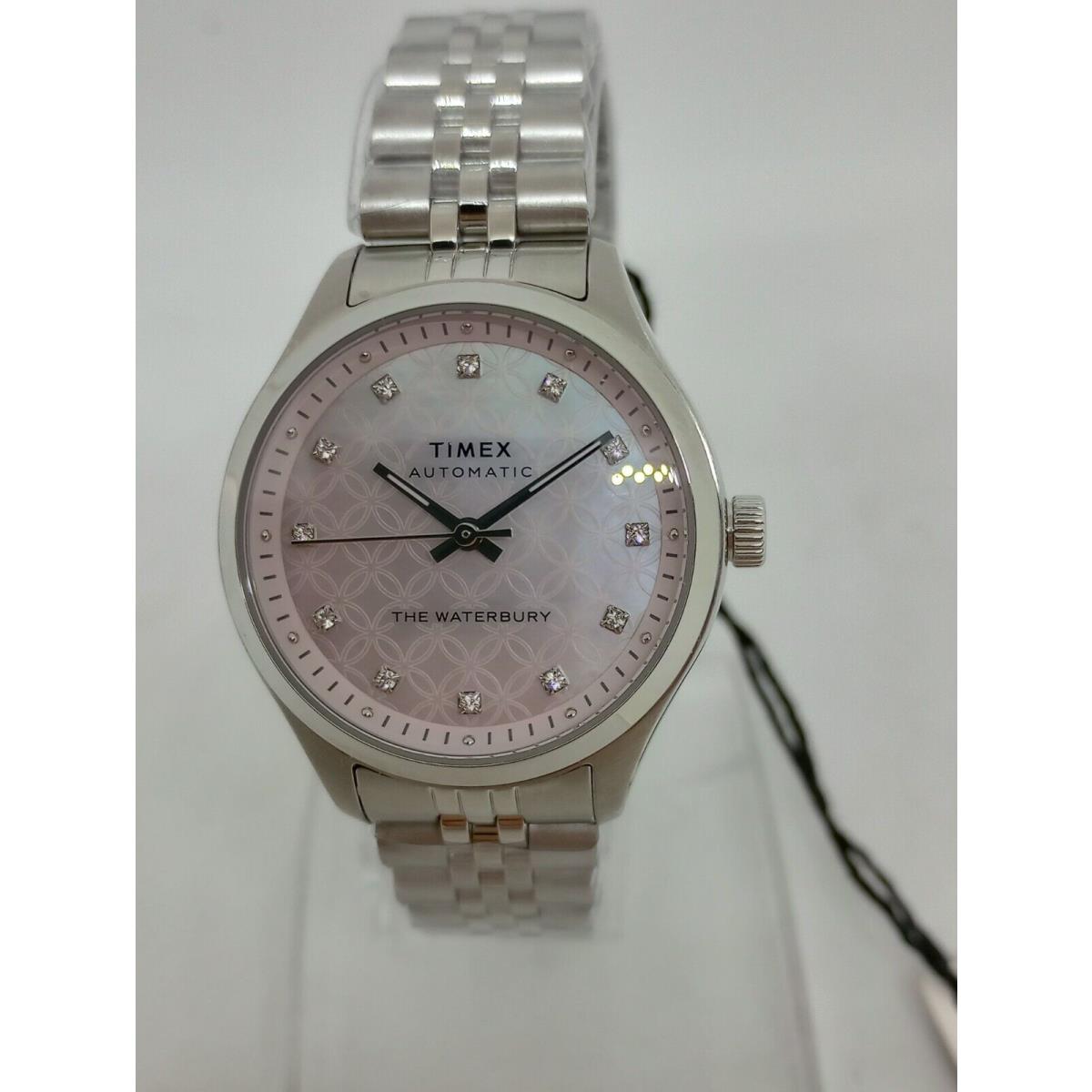 Timex Waterbury TW2U53300VQ Women`s 35mm Automatic S/steel Pink Dial Watch