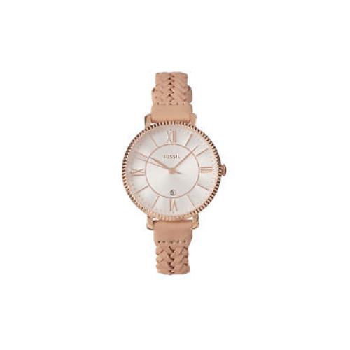 Fossil Women`s ES5207 Jacqueline Quartz Stainless and Leather Three-hand Watch