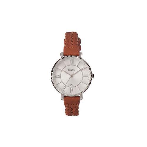Fossil Women`s ES5208 Brow Jacqueline Quartz Stainless Leather Three-hand Watch