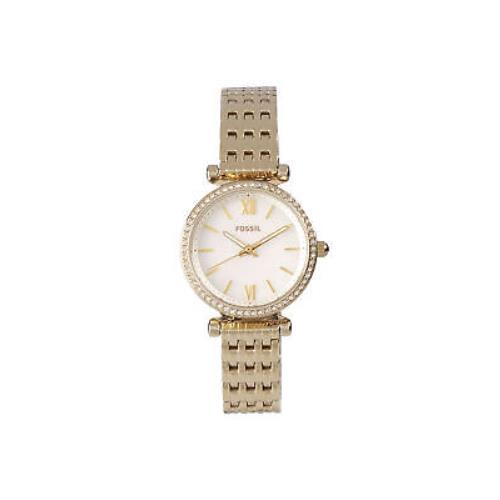 Fossil Womens Carlie Mini ES4735 Gold Stainless-steel Japanese Quartz Watch