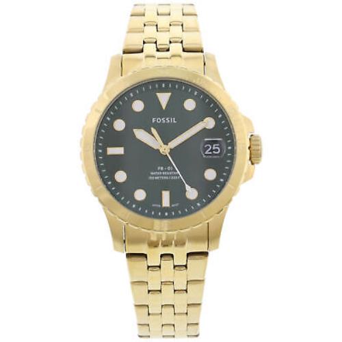 Fossil ES4746 Elegant Japanese Mvmt Three-hand Date Gold-tone Stainless Watch