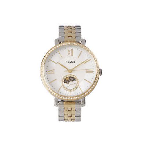Fossil Women`s ES5166 Silver/gold/moonphase Jacqueline Dress Watch
