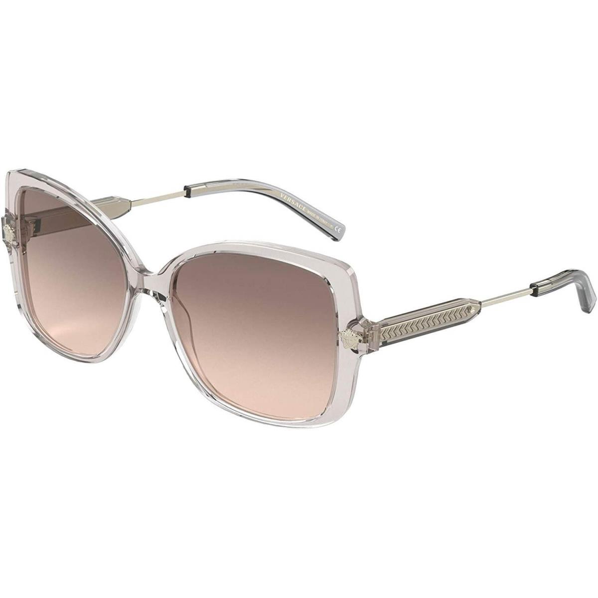 Versace Sunglasses VE4390 527013 Beige Trans / Light Brown Gradient Light Grey