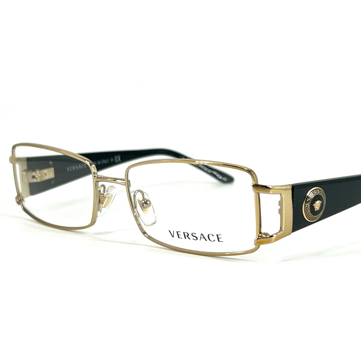 Versace VE1163M Women`s Metal Eyeglass Frame 1252 Pale Gold 52-16 Italy W/case