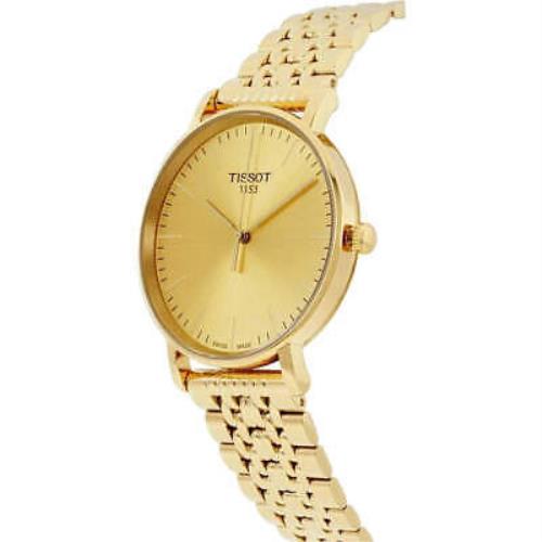 Tissot watch Everytime Medium - Champagne Dial, Gold Band, Gold Bezel