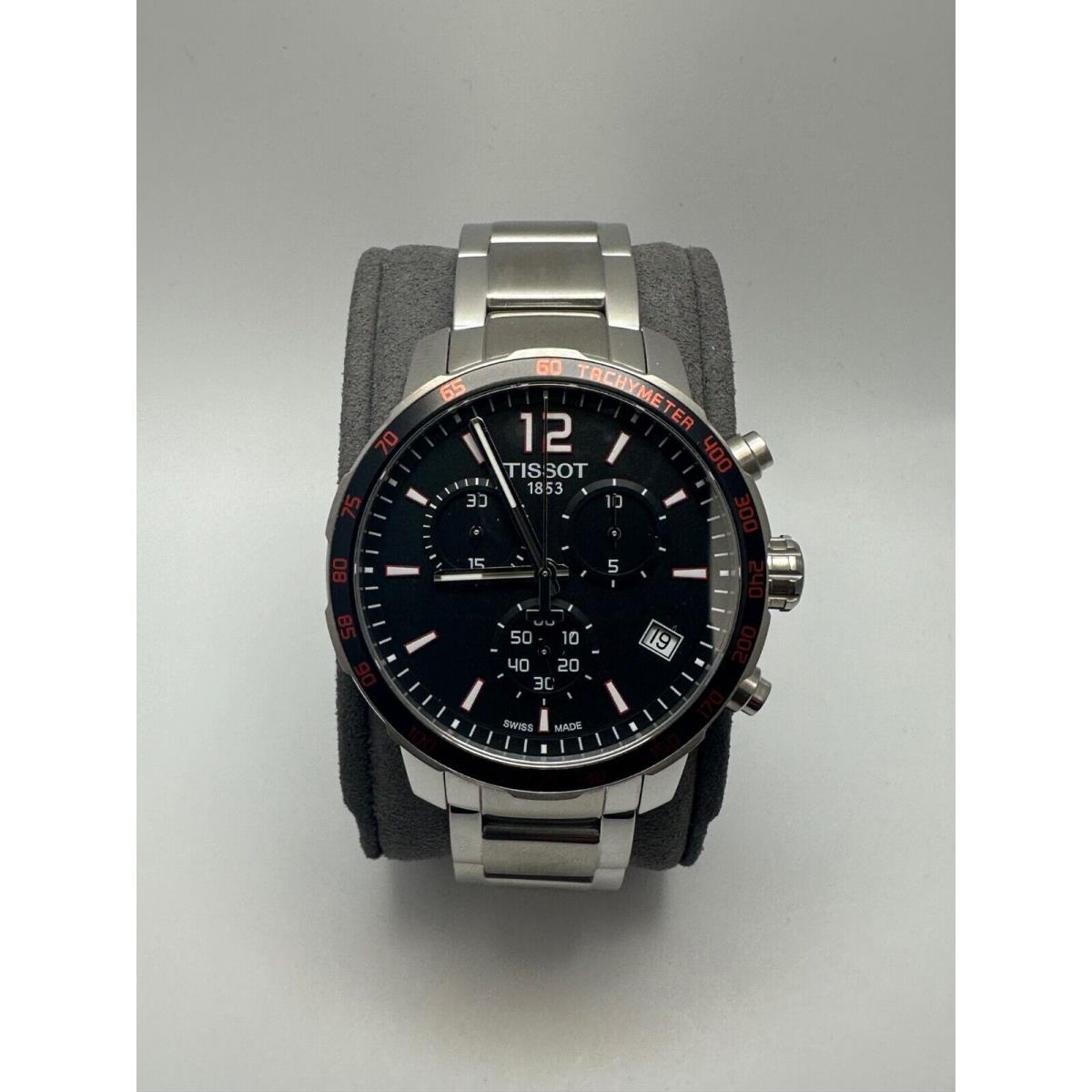 Tissot Quickster Chronograph Stainless Steel Black Dial Watch T0954171105700