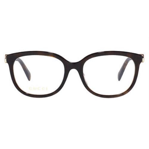 Gucci GG1075OA Eyeglasses Women Havana Oval 54mm