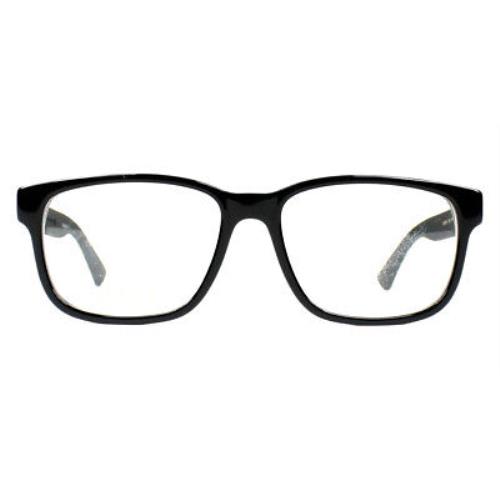 Gucci GG0011O Eyeglasses Men Black Rectangle 55mm
