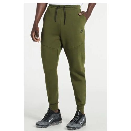 Nike Sportswear Tech Fleece Joggers Rough Green Men`s SZ L CU4495 326