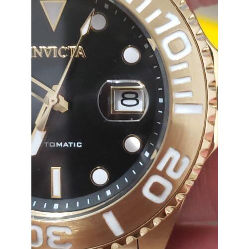 Invicta watch Pro Diver - Black Dial, Gold Band, Gold Bezel