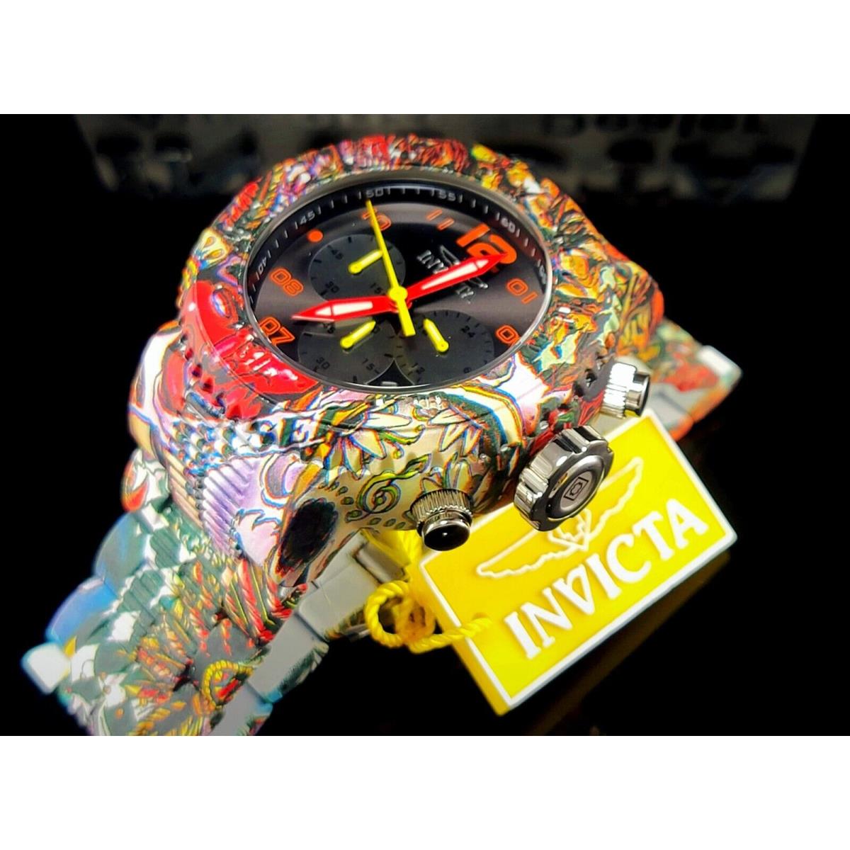 Invicta watch Graffiti Pro Diver - Black Dial, Aqua Plated Band