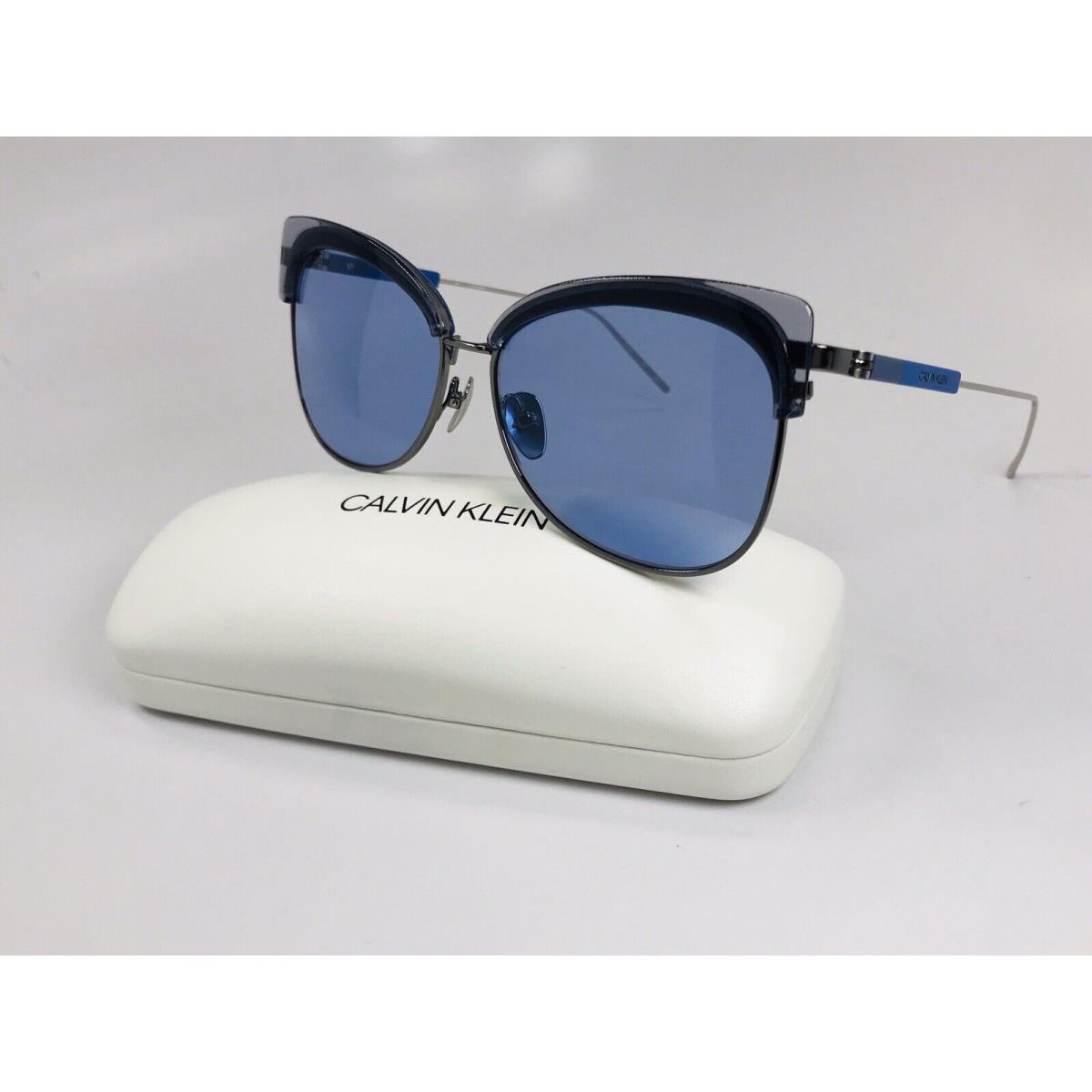 Calvin Klein CK19701S 419 Crystal Slate Sunglasses with Case