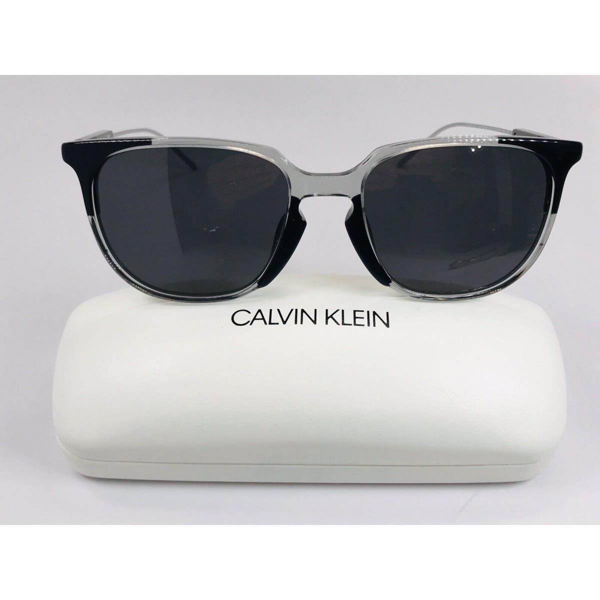 Calvin Klein CK19700S 072 Crystal Smoke Black Sunglasses with Case