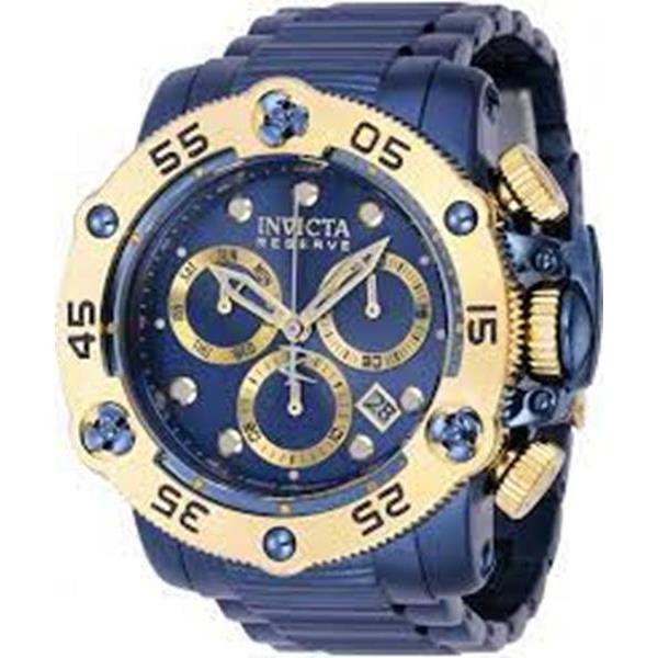 Invicta Men`s 38701 Reserve Propeller Quartz Chronograph Blue Gold Dial Watch