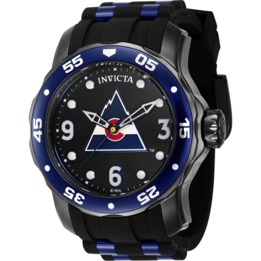 Invicta Nhl Colorado Avalanche Quartz Black Dial Men`s Watch 42652