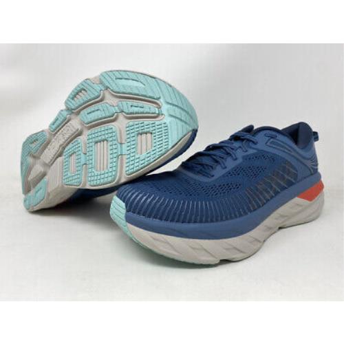 Hoka Men`s Bondi 7 Running Shoes Real Teal/outer Space 10.5 D M US
