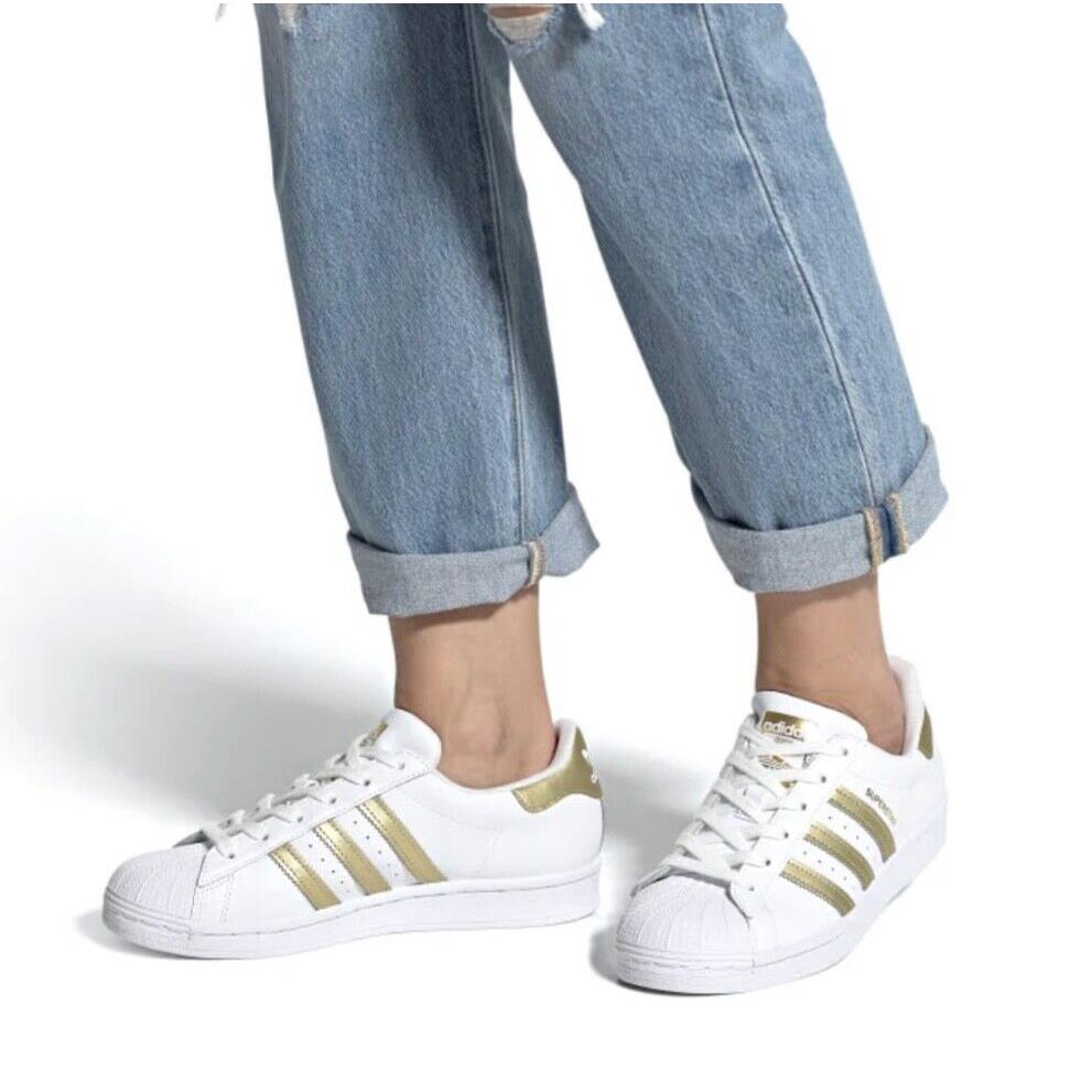 Adidas shoes Superstar - White Gold 0