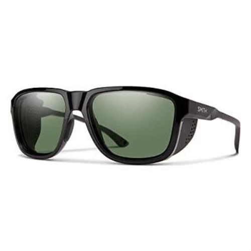 Smith Optic Embark Wrap Sunglasses in Gloss Black/chromapop Polarized Gray Green