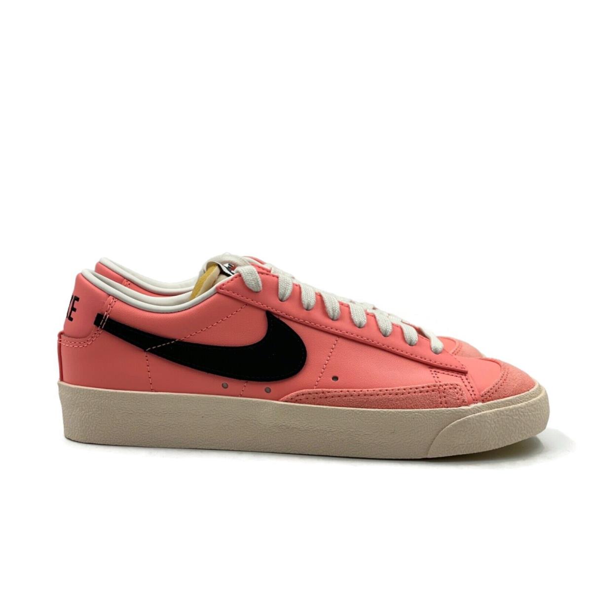 Nike Blazer Low 77 Womens Casual Retro Skate Shoe Pink White Athletic Sneaker - Pink White Black