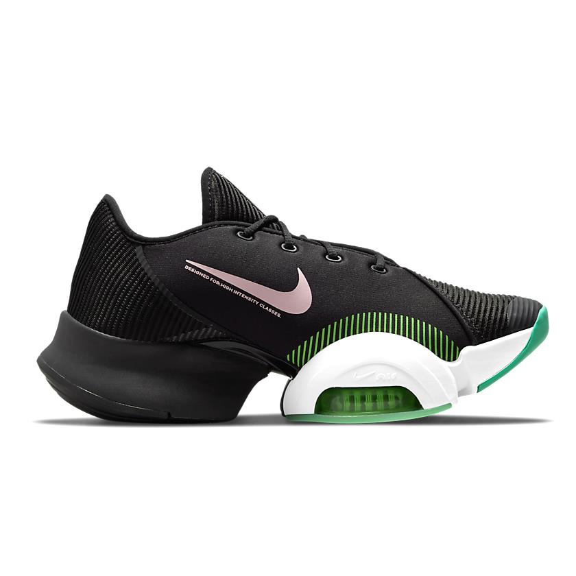 Womens Nike Air Zoom Superrep 2 Black Volt Green Pink Gym Athletic Running Shoes - Black