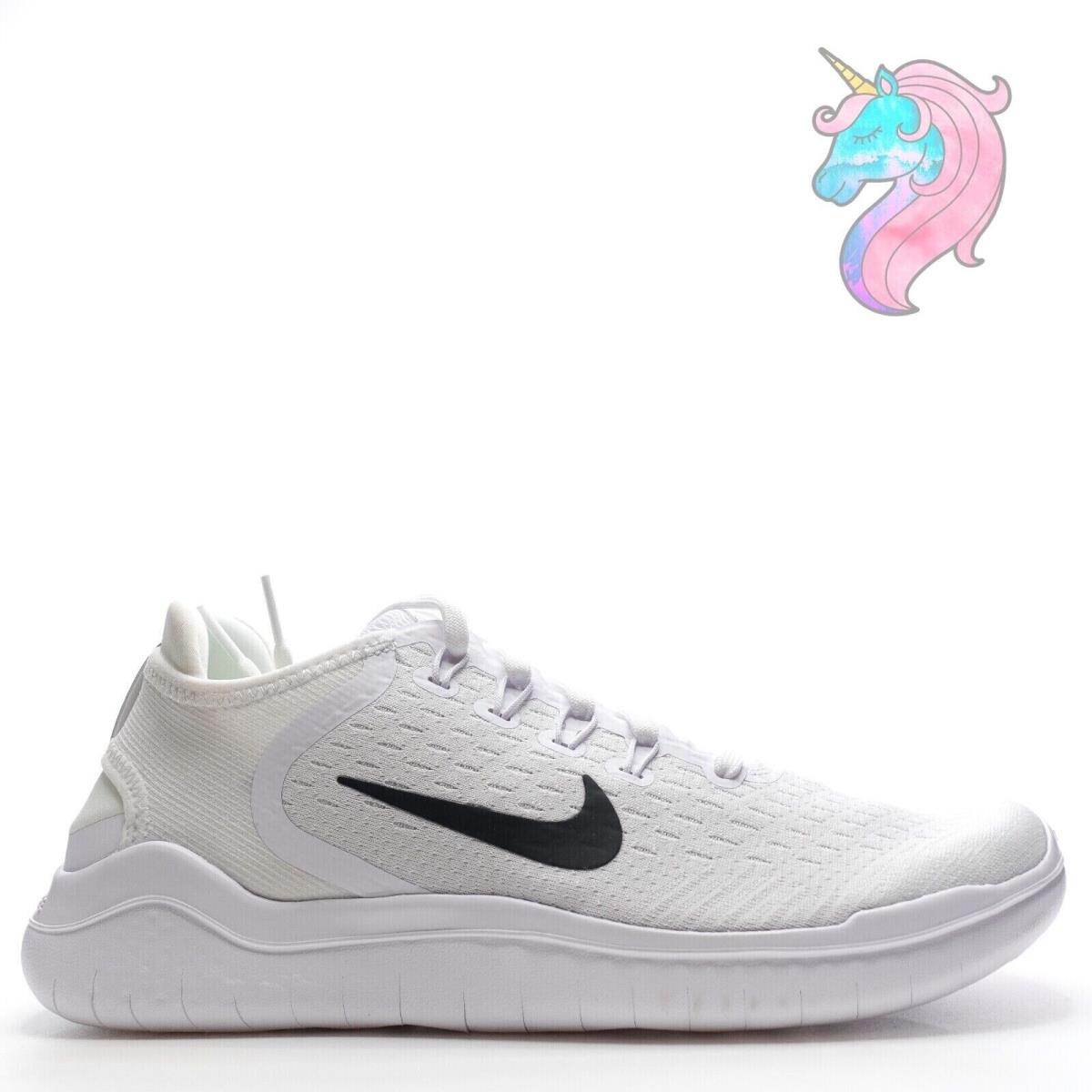 Nike Free RN 2018 White Black Lightweight Running Shoes 942837-100 Womens Sizes