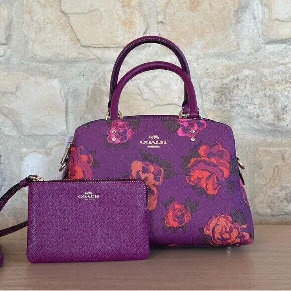 Coach Mini Lillie Carryall Bag with Jumbo Floral Print Dark  Magenta/wristlet Opt - Coach bag - 082886656755 | Fash Brands