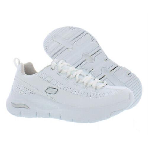Skechers Arch Fit Citi Drive Wide Womens Shoes Size 6.5 Color: White/silver - White/Silver , White Main