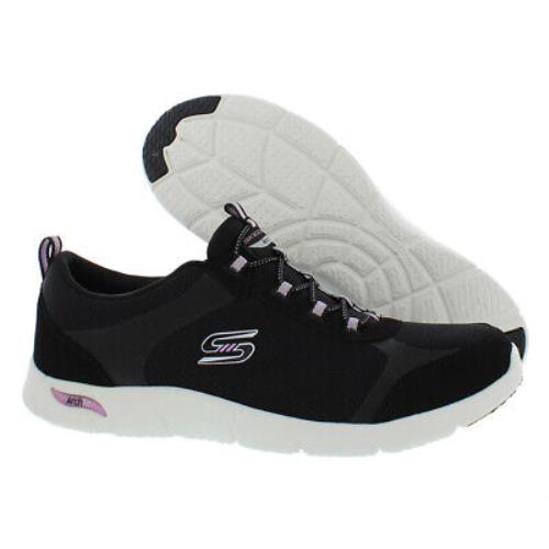 Skechers Arch Fit Refine Her Best Womens Shoes Size 10 Color: Black/lavender - Black/Lavender , Black Main