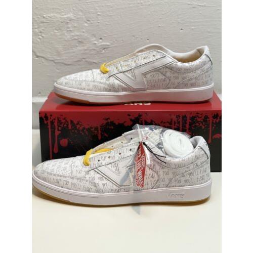 Vans House of Terror IT Lowland Pennywise You`ll Float Too Shoes Women Size 7