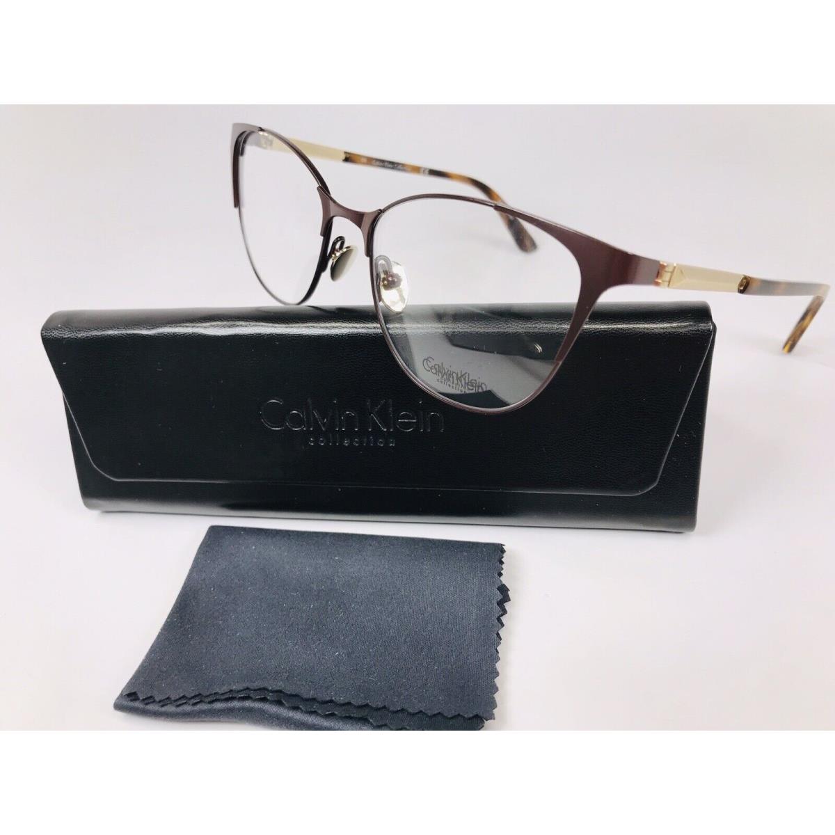 Calvin Klein Collection CK8041 223 Brown Eyeglasses 53mm with Case