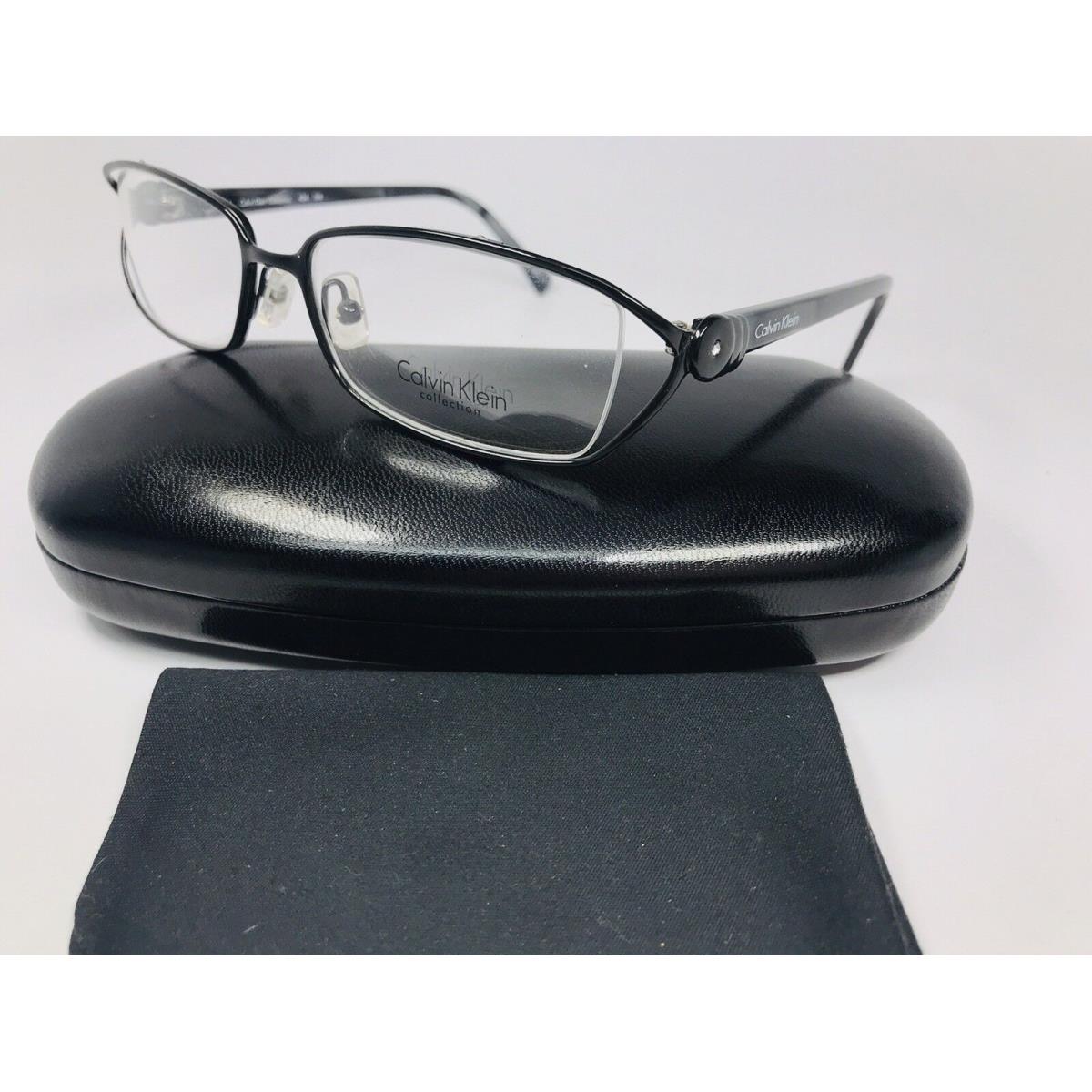 Calvin Klein Collection 494 599 Black Grey Eyeglasses 52mm with Case