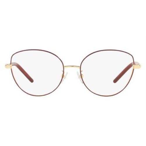 Tory Burch TY1073 Eyeglasses Women Shiny Gold Cat Eye 54mm