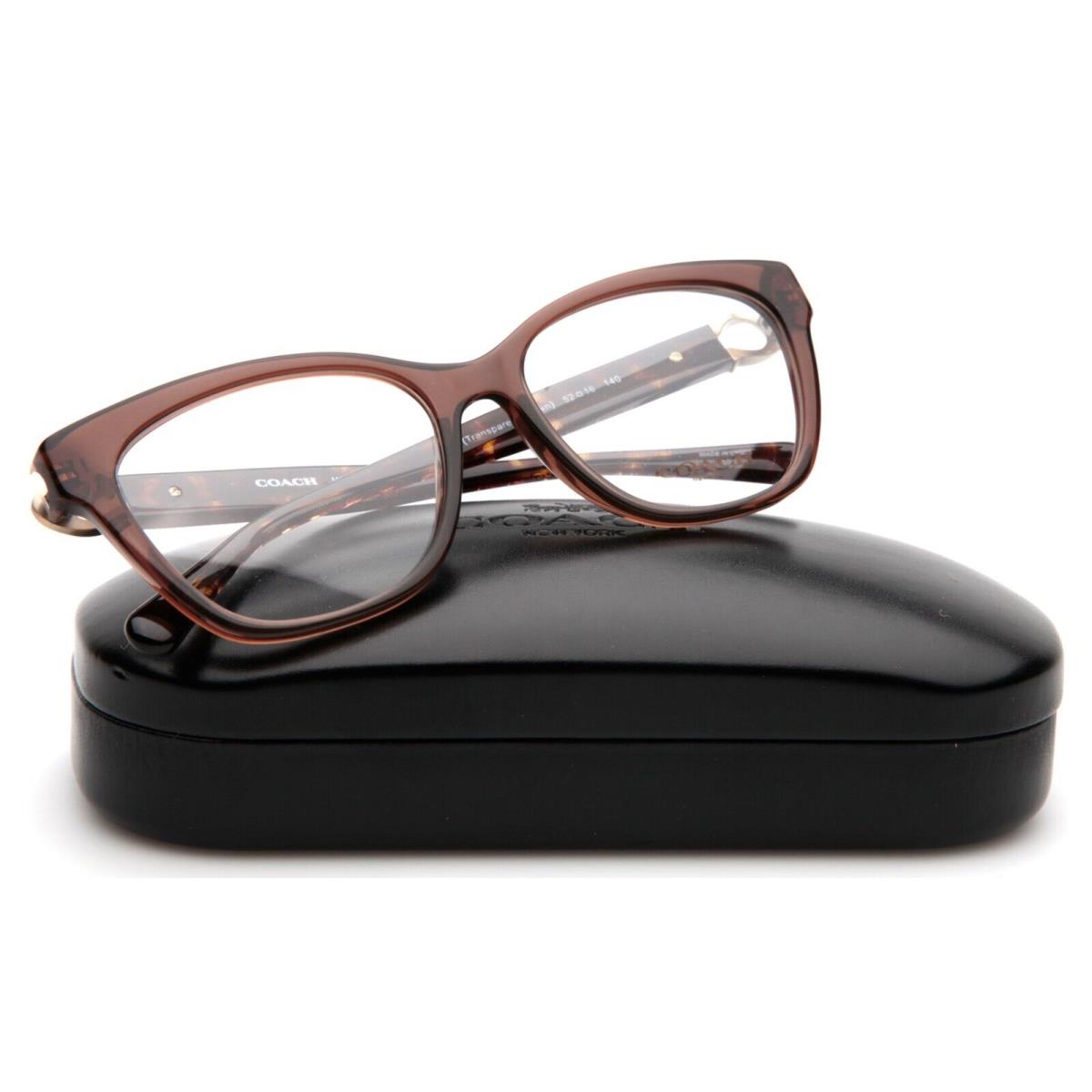 Coach HC6120 5035 Transparent Brown Eyeglasses Frame 52-16-140mm B40mm -  Coach eyeglasses - 064231505321 | Fash Brands