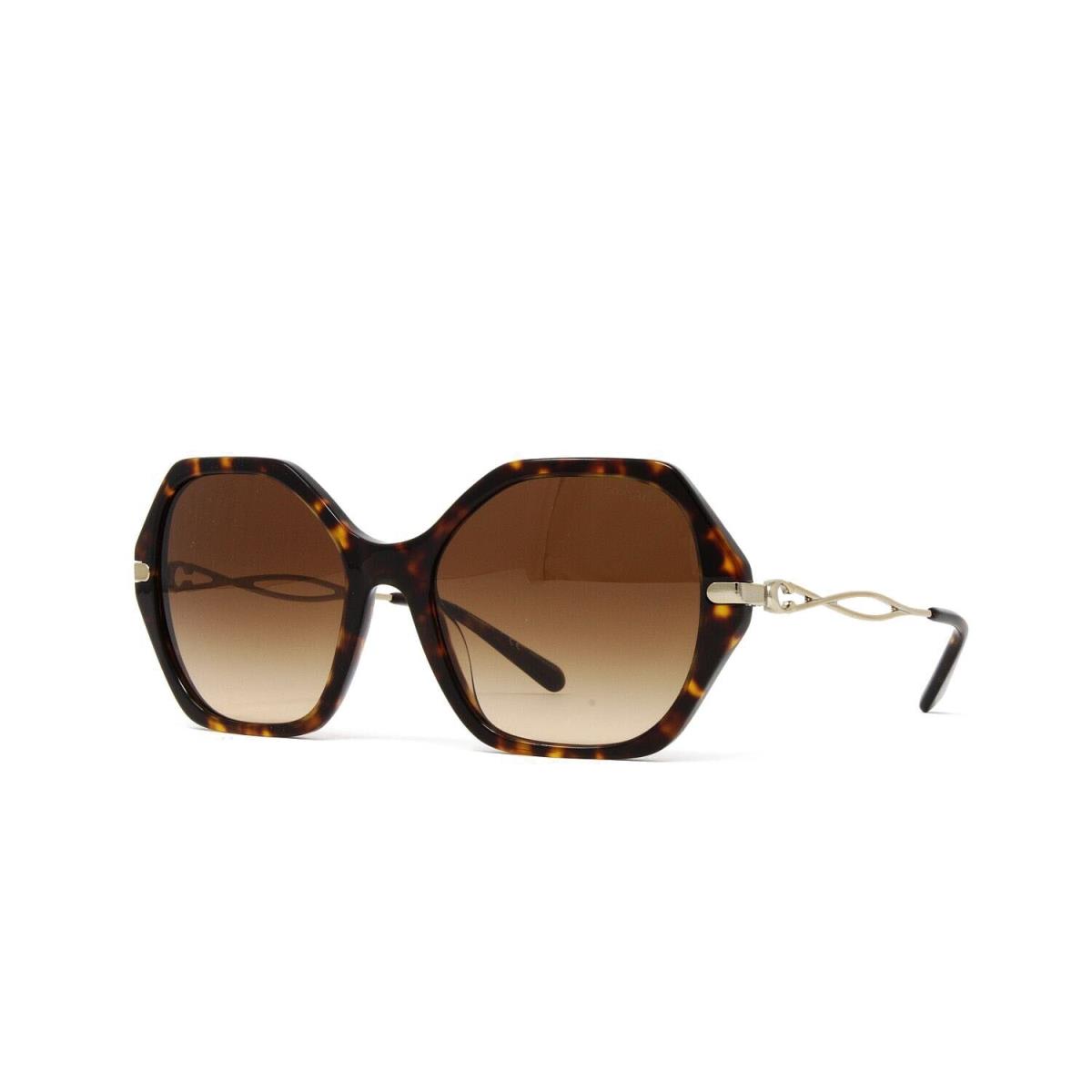 Coach Women`s Sunglasses HC8315 512074 Dark Tortoise 57mm Brown Gradient Lens